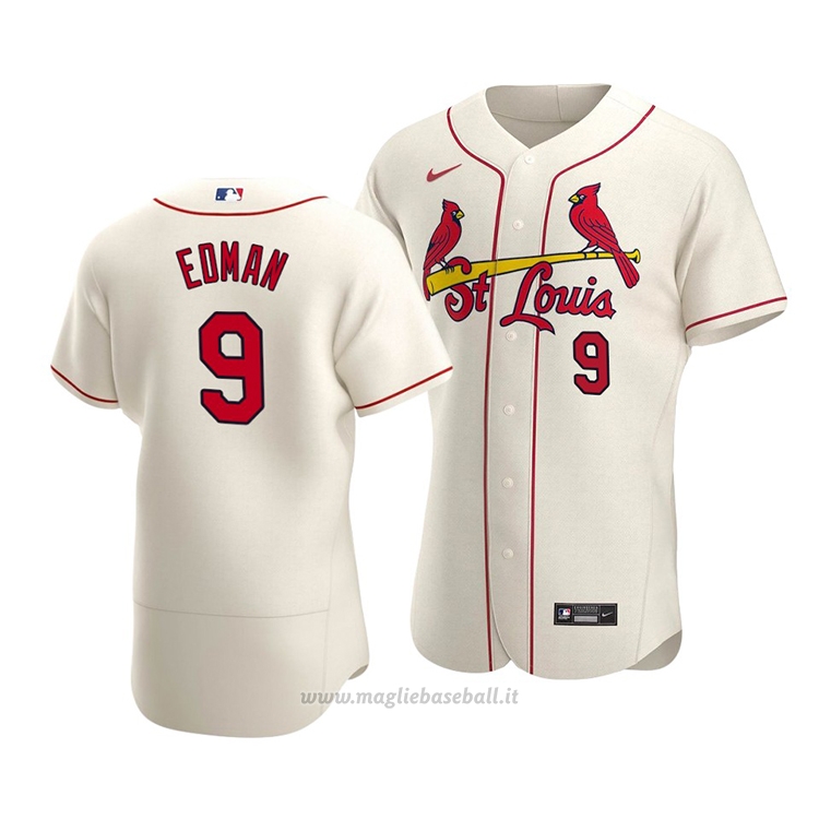 Maglia Baseball Uomo St. Louis Cardinals Tommy Edman Autentico Alternato Crema